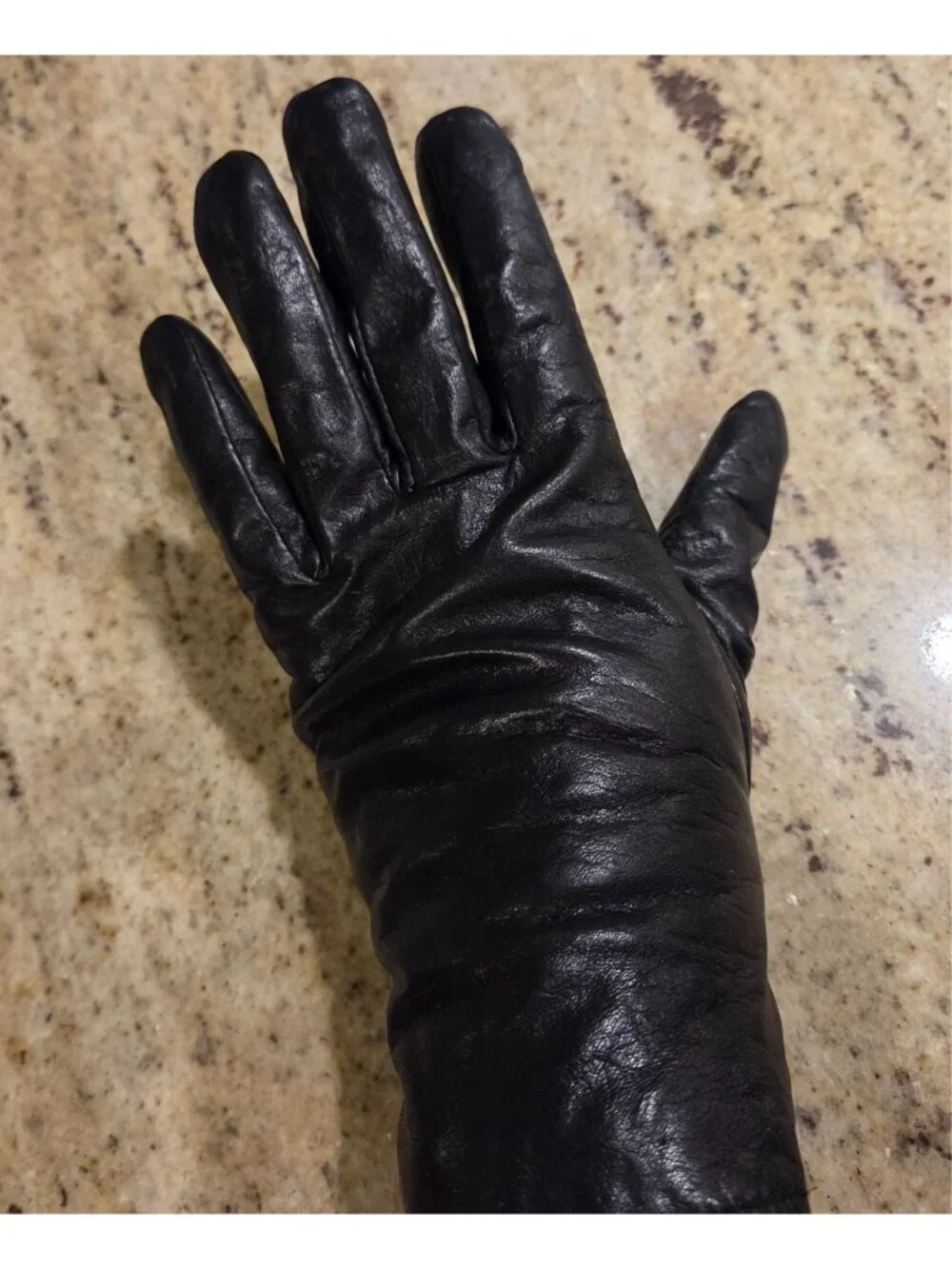 Thinsulate 40g Womens Size M Black Leather Fleece Lined Gloves